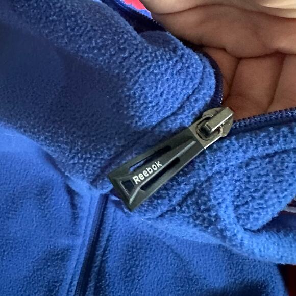 Reebok NFL New York Giants Blue Fleece Jacket Zip Up Football Men’s Size L - Picture 6 of 9